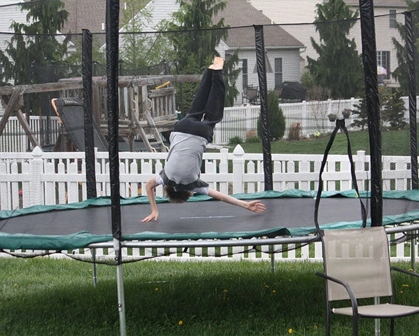 regular maintenance of trampoline to make it safe to jump