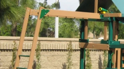 outdoor wooden swing set on sale