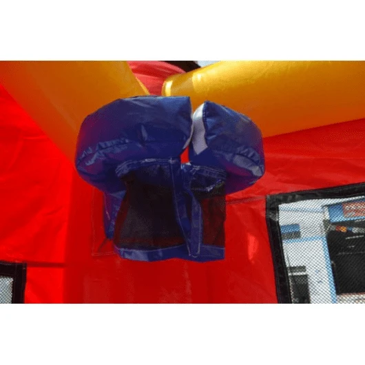 Rainbow Castle Commercial Bounce House With Slide Combo