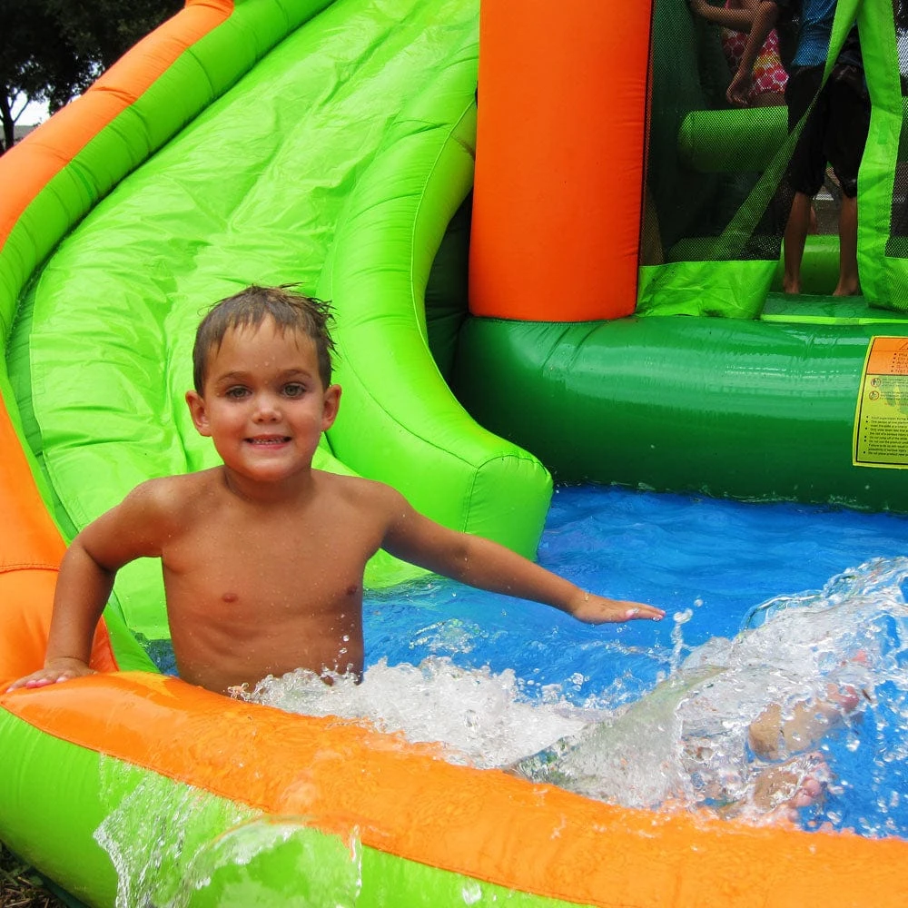 KidWise Endless Fun 11 in 1 Inflatable Bounce House with Waterslide