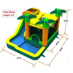 15' Palm Tree Combo Water Slide