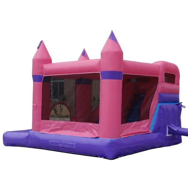 15' Pink Castle Combo Water Slide