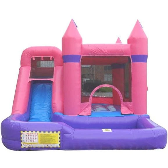15' Pink Castle Combo Water Slide
