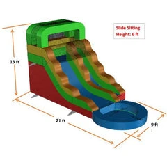 13' H Red 'n Green Water Slide
