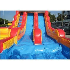 19'H Dual Lane Inflatable Wet/Dry Slide With Pool