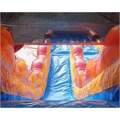 19'H Dual Lane Inflatable Wet/Dry Slide With Pool
