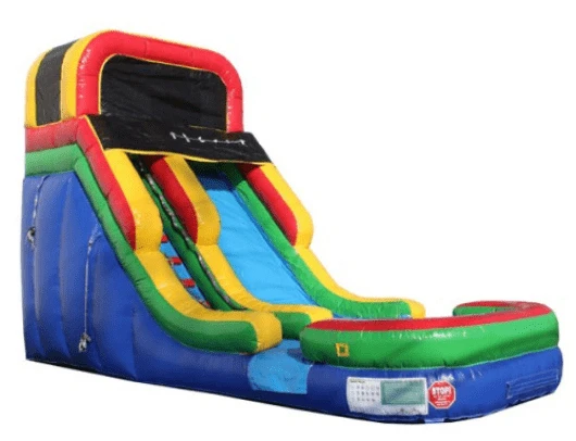 16'H Rainbow Inflatable Slide Wet/Dry 