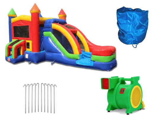 rainbow module combo bouncer with blower and accessories