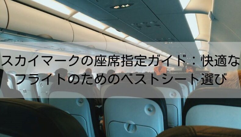 スカイマークの座席指定ガイド：快適なフライトのためのベストシート選び